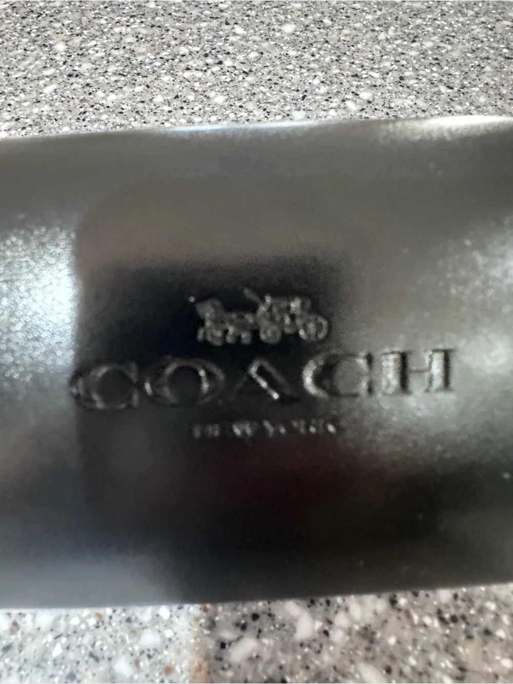 Coach Black Leather Glasses Case